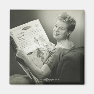 Frau im Stuhl Magnet