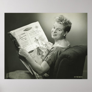 Frau im Stuhl Poster