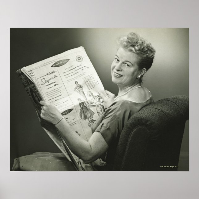 Frau im Stuhl Poster (Vorne)