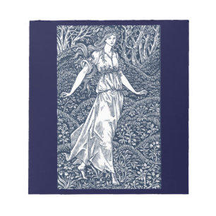 Frau im Wald Notizblock