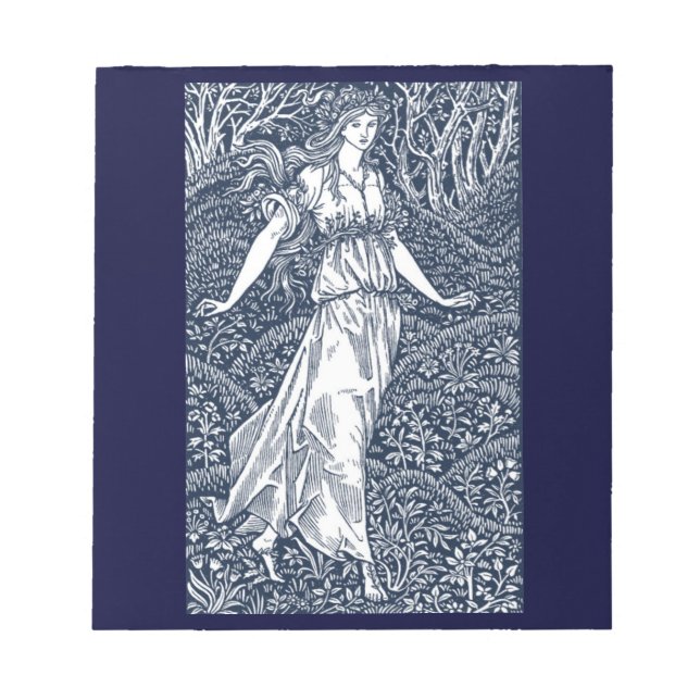 Frau im Wald Notizblock (Vorderseite)