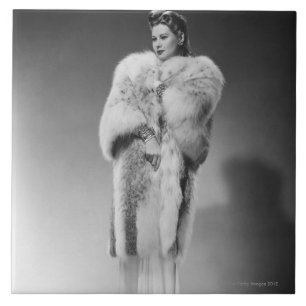 Frau in Abends-Kleid 2 Fliese
