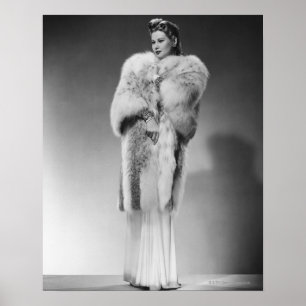 Frau in Abends-Kleid 2 Poster