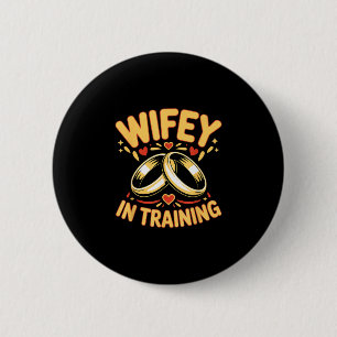 Frau in Ausbildung Verlobte Ehefrau Ehemann verlob Button