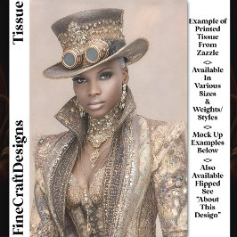 Frau in Beaded Jacket & Hat DM5L Decoupage Seidenpapier