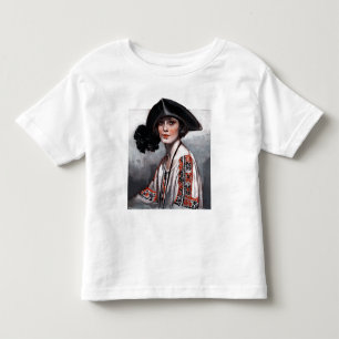 Frau in bestickter Bluse Kleinkind T-shirt