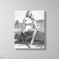 Frau in Bikini