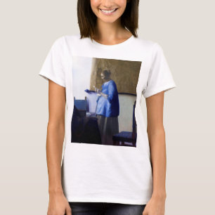 Frau in Blau, Johannes Vermeer T-Shirt