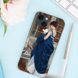 Frau in Blau, Lesen eines Buches Case-Mate iPhone  Case-Mate iPhone Hülle