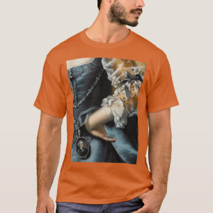 Frau in blauem Kleid Renaissance-Malerei T-Shirt