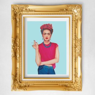 Frau in blauen Jeans Ölmalerei Poster