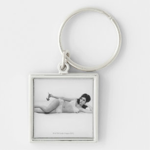 Frau in der Badebekleidung Schlüsselanhänger