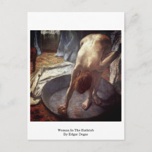 Frau in der Badewanne von Edgar Degas Postkarte