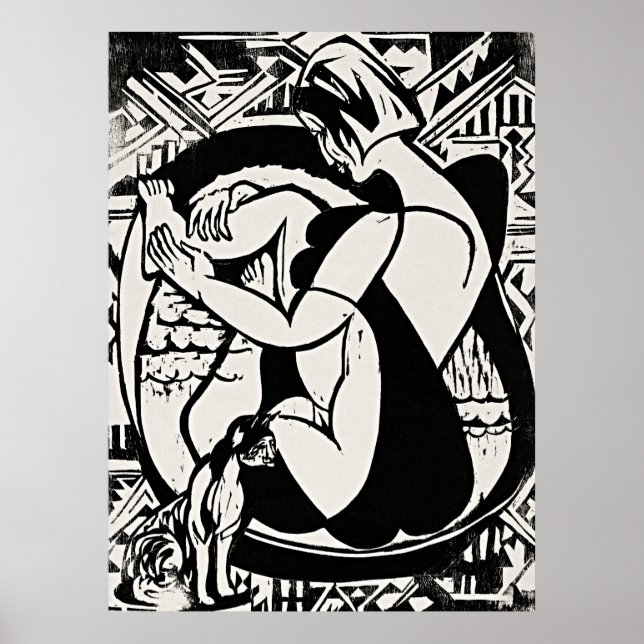 Frau in der Badewanne von Ernst Ludwig Kirchner Poster (Vorne)