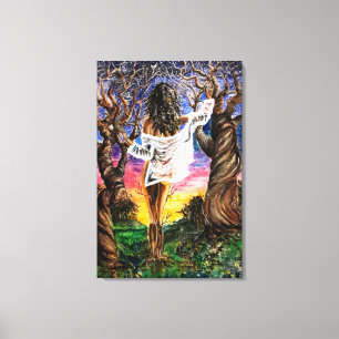 Frau in der Natur Leinwanddruck - Malerei