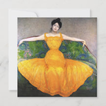 Frau in einem gelben Kleid (von Max Kurzweil)