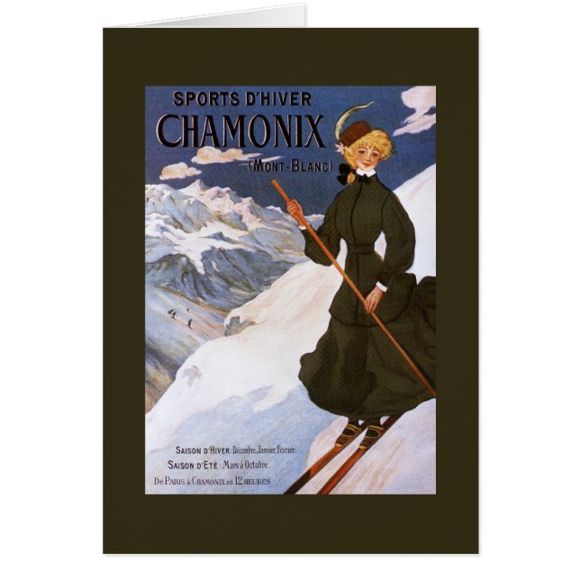 Frau in einem grünen Skiplakat (Vorne)