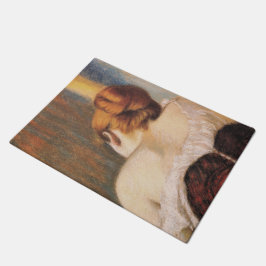 Frau in einem Korsett (von Federico Zandomeneghi) Fußmatte