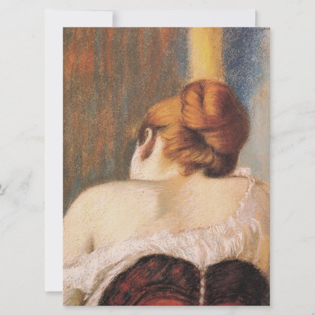 Frau in einem Korsett (von Federico Zandomeneghi) Karte (Vorderseite)