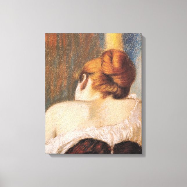 Frau in einem Korsett (von Federico Zandomeneghi) Leinwanddruck (Vorderseite)