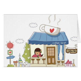 Frau in einer Kaffeestube