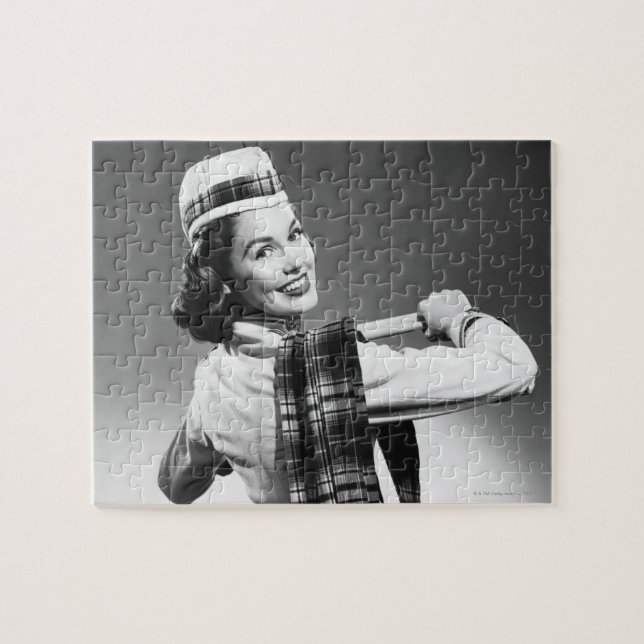 Frau in einer Kappe Puzzle (Horizontal)