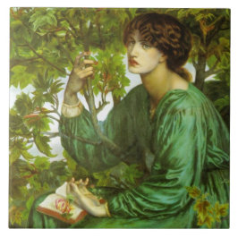 Frau in Green (The Day Dream) (von D.G. Rosetti) Fliese