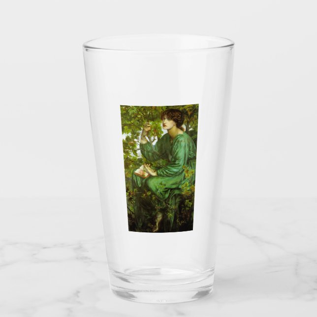 Frau in Green (The Day Dream) (von D.G. Rosetti) Glas (Vorderseite)