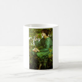 Frau in Green (The Day Dream) (von D.G. Rosetti) Kaffeetasse