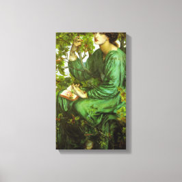 Frau in Green (The Day Dream) (von D.G. Rosetti) Leinwanddruck