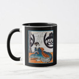 Frau in japanischer Art Kimono-Reise-Kunst-Japans Tasse