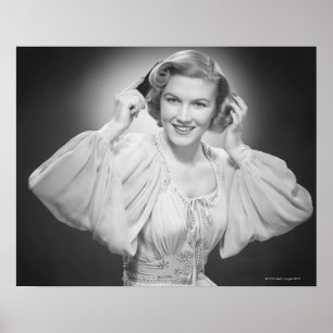Frau in Kleid 2 Poster
