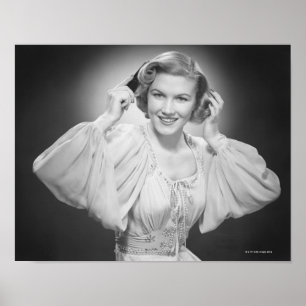 Frau in Kleid 2 Poster
