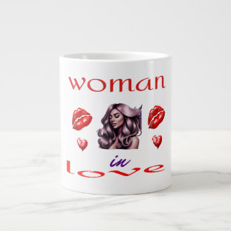 "Frau in Liebe" - Valentinstag Kunst . Jumbo-Tasse