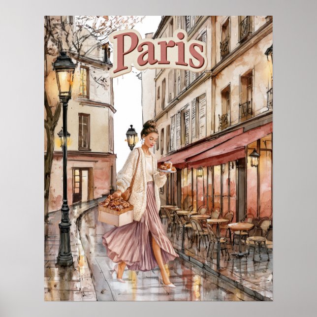 Frau in Paris Poster (Vorne)