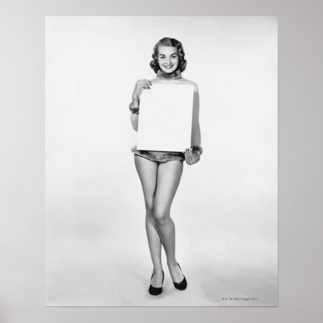 Frau in Pelz Poster (Vorne)