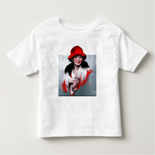 Frau in Red Hat Kleinkind T-shirt