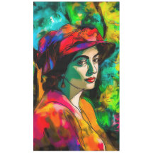 Frau in Red Hat