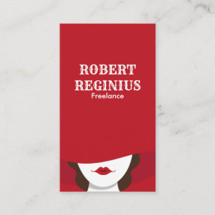 Frau in Red Hat Visitenkarte
