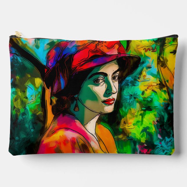 Frau in Red Hat Zubehörtasche (Vorderseite)