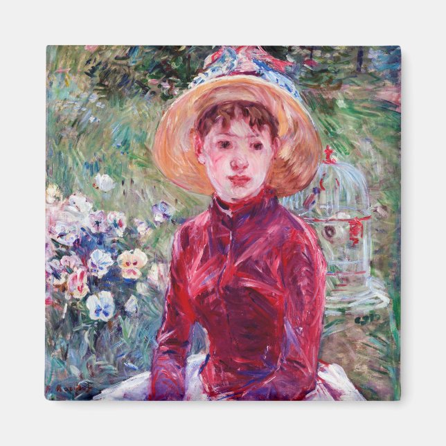 Frau in Rot, Berthe Morisot Magnet (Vorne)
