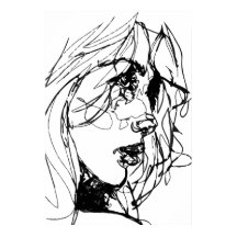 FRAU IN SCHWARZ UND WEISS