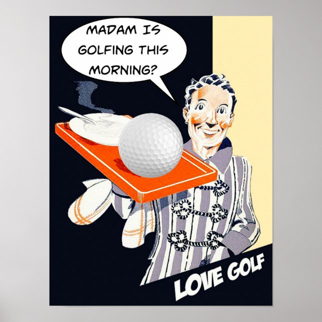 Frau ist Golfposter Poster (Vorne)
