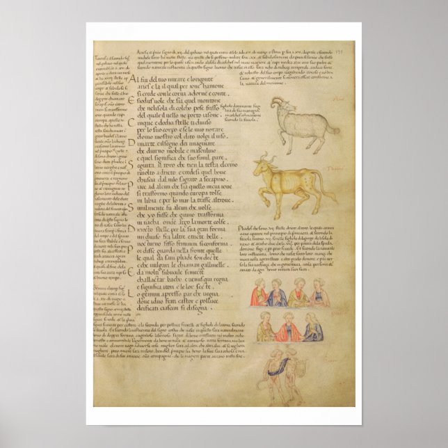 Frau Italien 87 fol.171 Seite zur Darstellung astr Poster (Vorne)