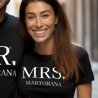 FRAU Italienische Flagge Herz Persönlicher Nachnam Tri-Blend Shirt
