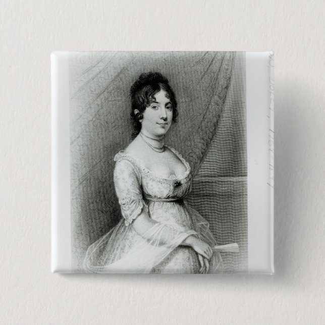 Frau James Madison, Dolley Payne, c.1804-55 Button (Vorderseite)