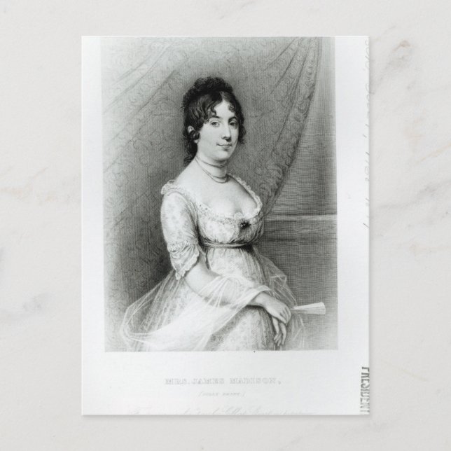 Frau James Madison, Dolley Payne, c.1804-55 Postkarte (Vorderseite)
