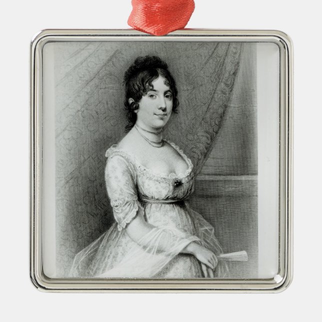 Frau James Madison, Dolley Payne, c.1804-55 Silbernes Ornament (Vorne)