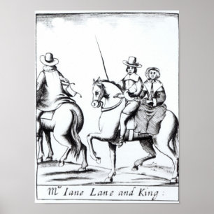 Frau Jane Lane reitet mit König Charles II Poster