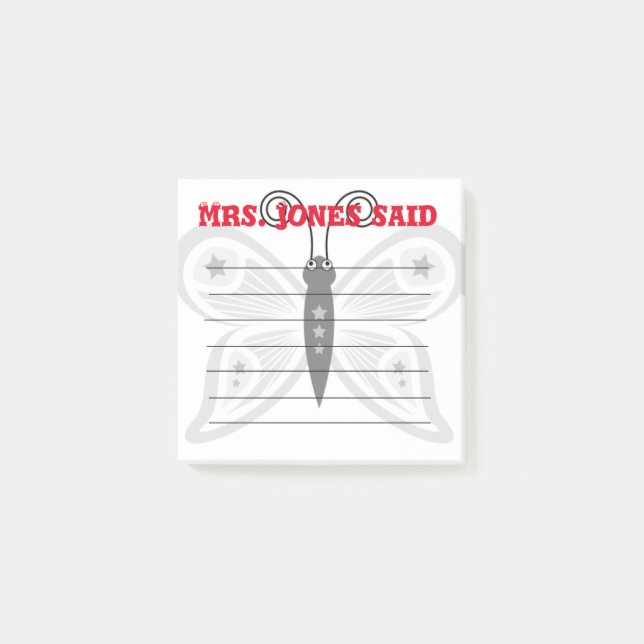 Frau Jones sagte Post-It Notes Post-it Klebezettel (Vorderseite)